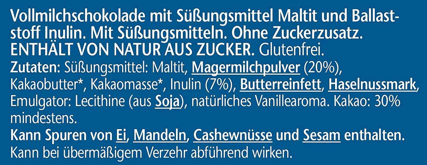 5x frankonia Vollmilch Schokolade, 80g Tafel ohne Zuckerzusatz für 5,96€ (statt 8€)