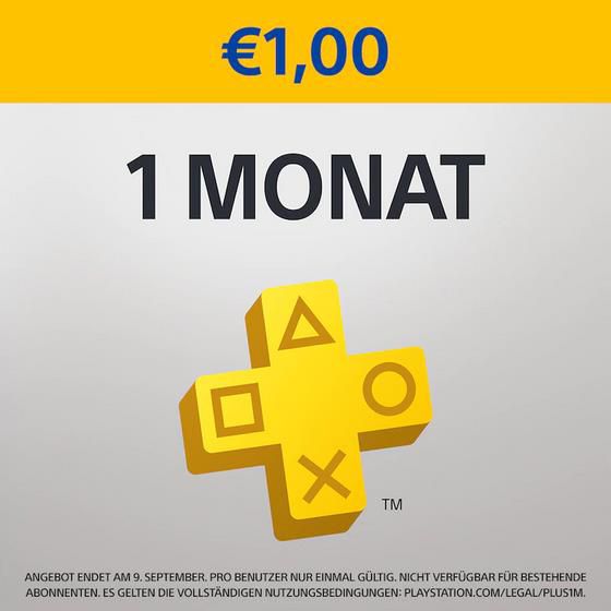 Playstation Plus Mitgliedschaft für nur 1€ (statt 8,99€)