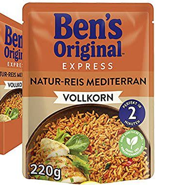 6x 220g Ben&#8217;s Original Express-Reis Naturreis Mediterran Vollkorn ab 7,55€ (statt 11€) &#8211; Sparabo