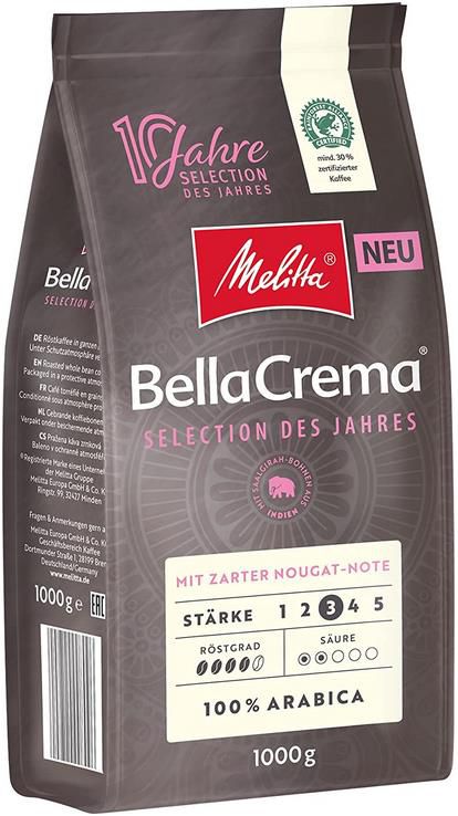 ☕ 1kg Melitta BellaCrema Selection des Jahres ganze Bohnen für 11,19€ (statt 14€)