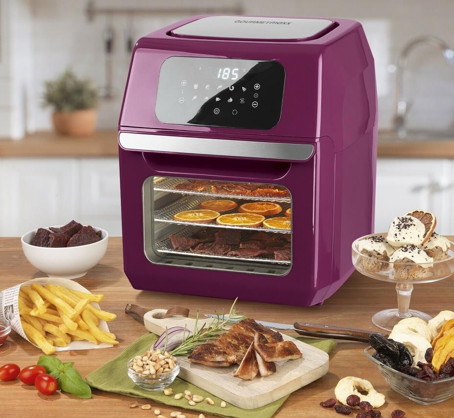GOURMETmaxx 12L   XL Heissluftfritteuse in Lila für 75,99€ (statt 90€)
