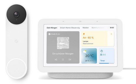 Google Nest Doorbell (mit Akku) + Nest Hub (2. Generation) ab 184,95€ (statt 215€)