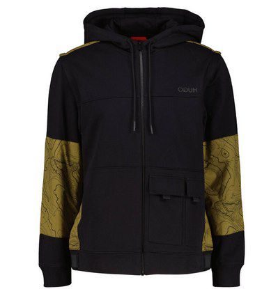 HUGO Sweatjacke Daroon aus weichem Baumwoll French Terry für 141,26€ (statt 170€)