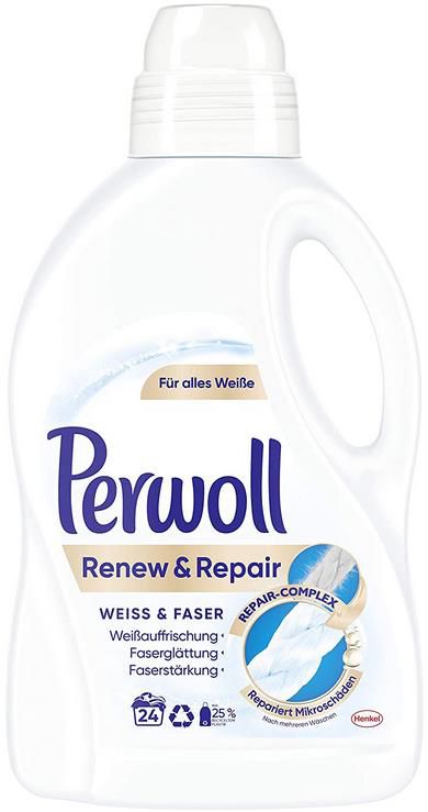 4x Perwoll Renew und Repair   Weiß und Faser Feinwaschmittel (24 Waschladungen) für 9,75€ (statt 15€)   Sparabo