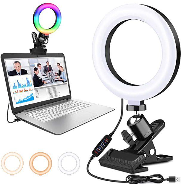 RGB LED Ringlicht für Notebook für 5,99€   Prime