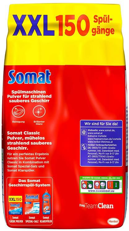 4x Somat Classic Pulver   Spülmaschinenreiniger 3 Kg Großpackung für 19,55€ (statt 30€)   Sparabo