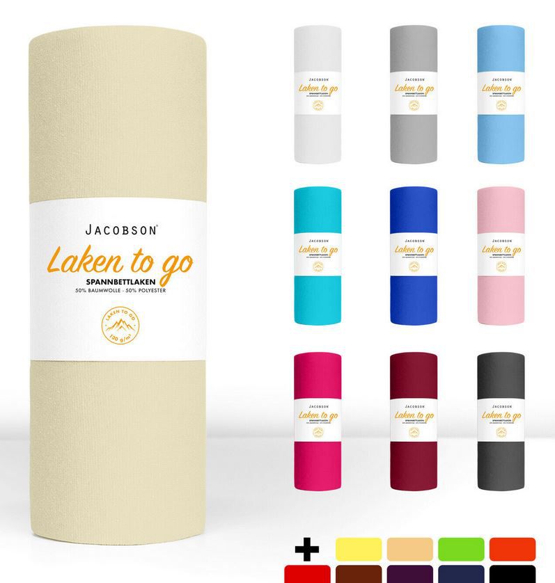 Laken to go Jersey Spannbettlaken div. Farben u. Größen ab 5,99€ (statt 11€)