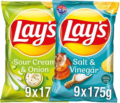 9x 175g Lay’s Salt & Vinegar oder Sour Cream & Onion Kartoffelchips für je 8,09€ (statt 14€) – Sparabo