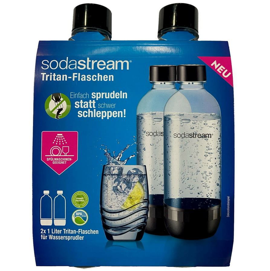 Sodastream Trinkflasche DuoPack 2 x 1L Spülmaschinen geeignet für 9,95€ (statt 17€) &#8211; MHD 10/22