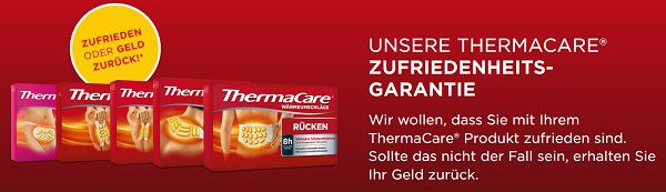 ThermaCare® ausprobieren   bei Unzufriedenheit Geld zurück