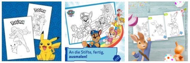 Toggo Eltern: Ausmalbilder von Pokémon, Paw Patrol, Peter Hase uvm. gratis herunterladen