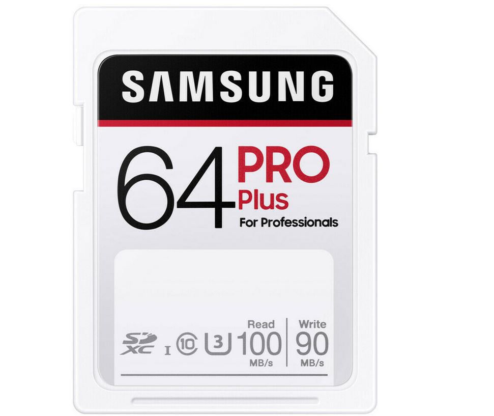 SAMSUNG PRO Plus SDXC Speicherkarte 64 GB 100 MB/s für 7,99€ (statt 27€)