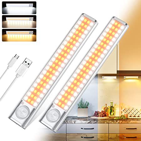 2er Pack LED Schrankleuchten mit Bewegungssensor – 80 LED mit 3 Farben für 12,99€ (statt 26€)