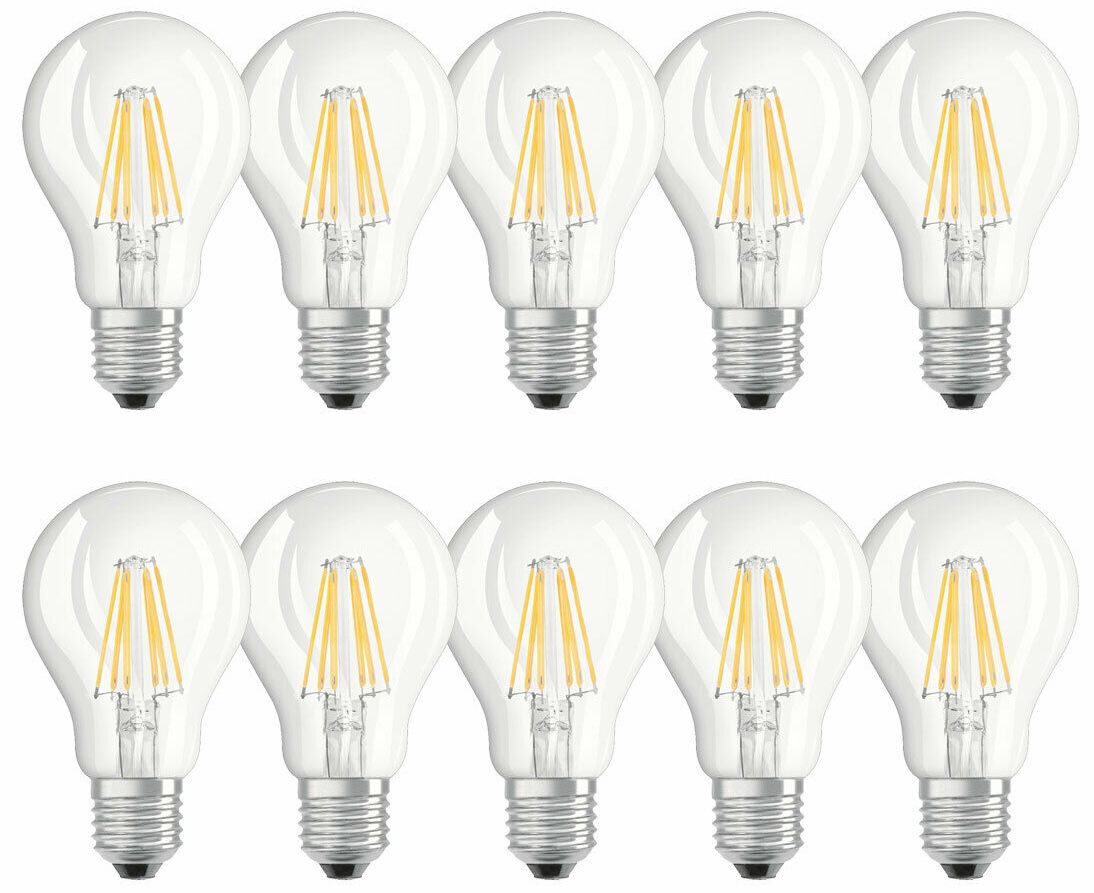 12x Osram LED Filament Leuchtmittel Birnenform 6,5W E27 für 9,99€ (statt 16€)