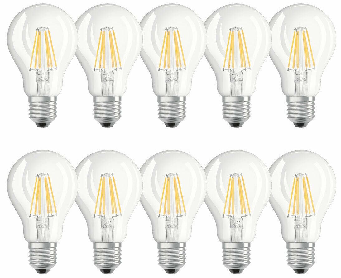 12x Osram LED Filament Leuchtmittel Birnenform 6,5W E27 für 9,99€ (statt 16€)