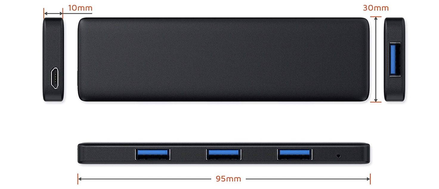 CSL USB 3.0 Hub 4 Port Datenhub mit Slim Design für 10,95€ (statt 15)   Prime