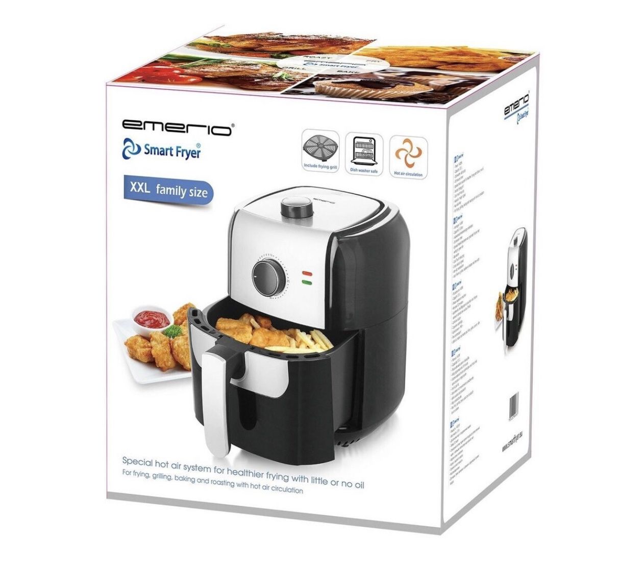 Emerio AF 123543 Heissluftfritteuse mit 1400W & 1kg Fassungsvermögen für 61,49€ (statt 90€)