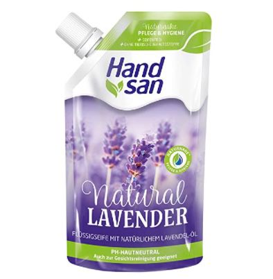 5x Hand san Natural Lavender Flüssigseifen Nachfüller für 4,37€   Prime Sparabo