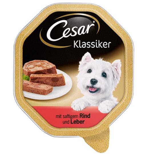 14x Cesar Hunde Nassfutter Klassiker mit saftigem Rind und Leber für 5,19€ (statt 14€)