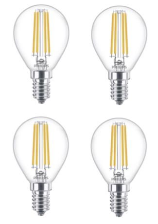 4er Pack Philips E14 LED 6.5W Leuchtmittel für 7,99€ (statt 16€)