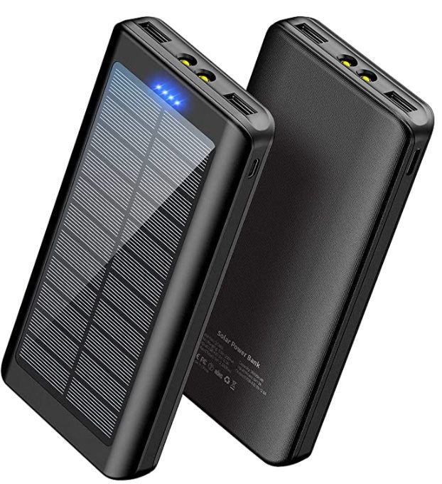 WBPINE Solar Powerbank mit 30.000mAh für 19,60€ (statt 37€)