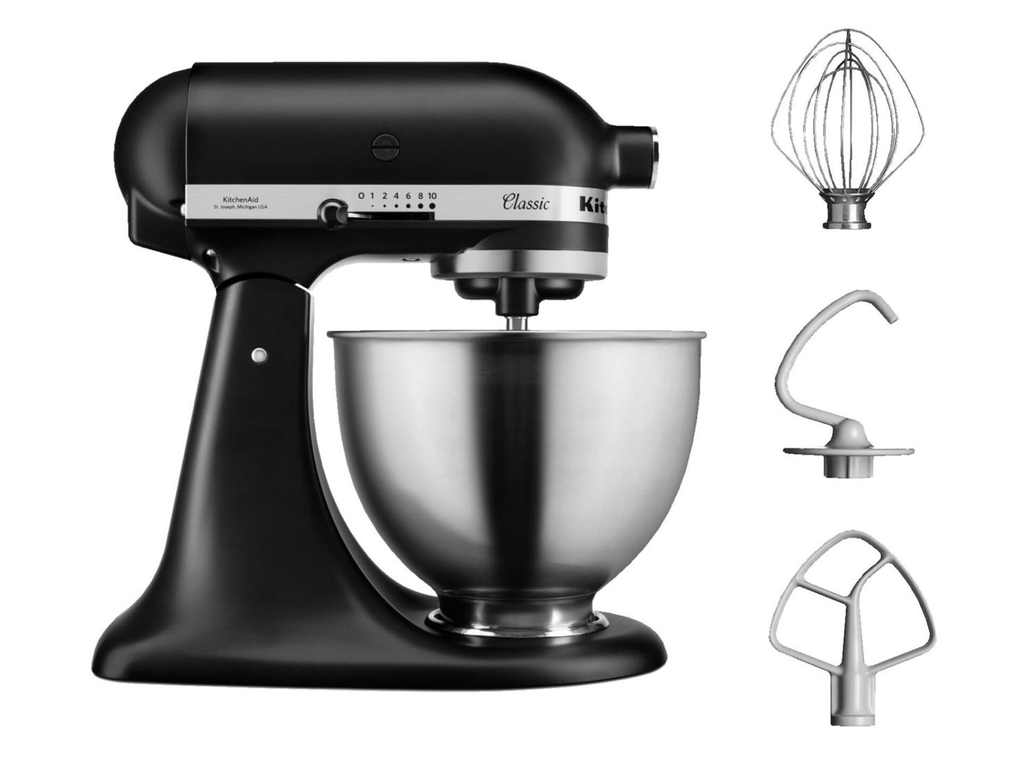 KitchenAid Classic 5K45SS 4,3L Küchenmaschine in Schwarz für 273,69€ (statt 314€)