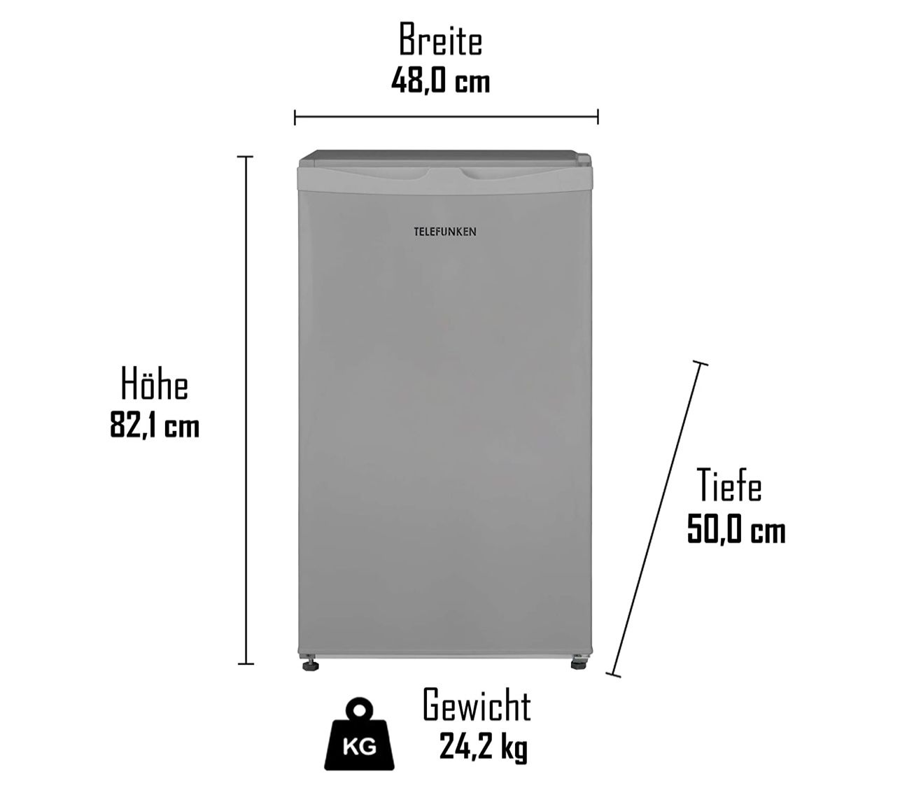 Telefunken CF 31 121 S Kühlschrank mit 90 L Kühlteil für 114,99€ (statt 180€)