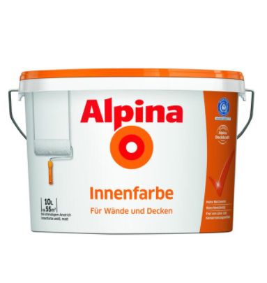 Alpina Innenfarbe 10 Liter weiß für je 21,99€ (statt 29€) &#8211; nur Abholung