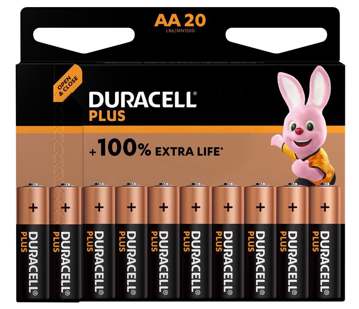 20er Pack Duracell Plus Alkaline AA Batterie (1,5 V) ab 6,99€ (statt 13€)