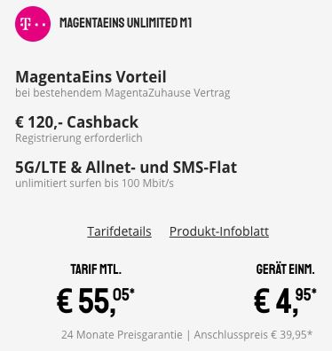 MagentaEins: Xiaomi 11T Pro mit 256GB für 4,95€ + Telekom Allnet Flat mit Unlimited LTE/5G für 55€ mtl. + 120€ Cashback