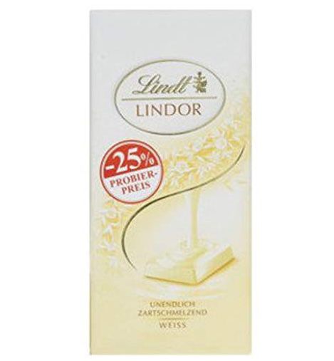 5x Lindt Lindor Schokolade weiß (100 g) ab 5,21€ (statt 10€)   Prime Sparabo