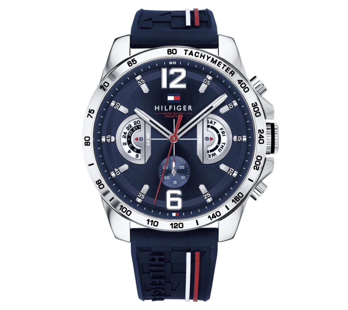 Tommy Hilfiger Unisex Multi Zifferblatt Quarz Uhr mit Silikonarmband für 86,35€ (statt 105€)