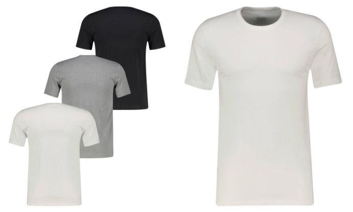 3er Pack Hugo Boss Herren T Shirts für 29,72€ (statt 35€)