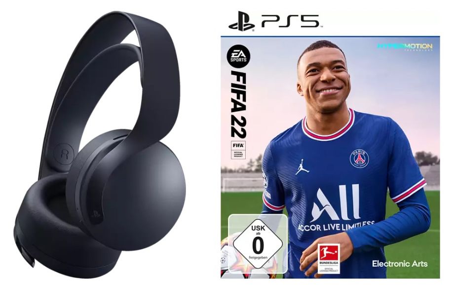 Fifa 22 (PS5) + Sony Pulse 3D PlayStation 5 Wireless Headset für 119,99€ (statt 147€)