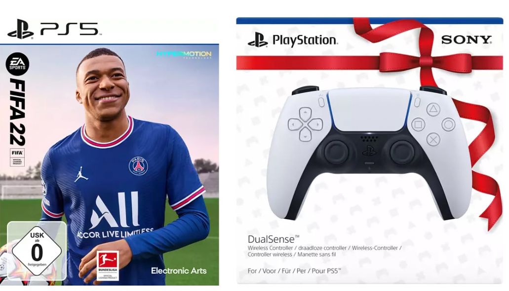 Fifa 22 (PS5) + Sony DualSense Wireless Controller für 90,99€ (statt 110€)