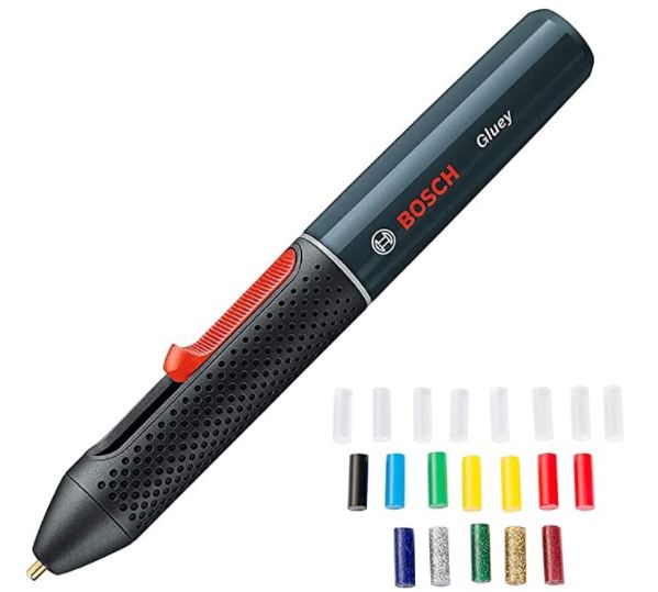 Bosch Akku Heißklebestift Gluey Smoky Grey mit 20 Klebesticks für 28,99€ (statt 36€)