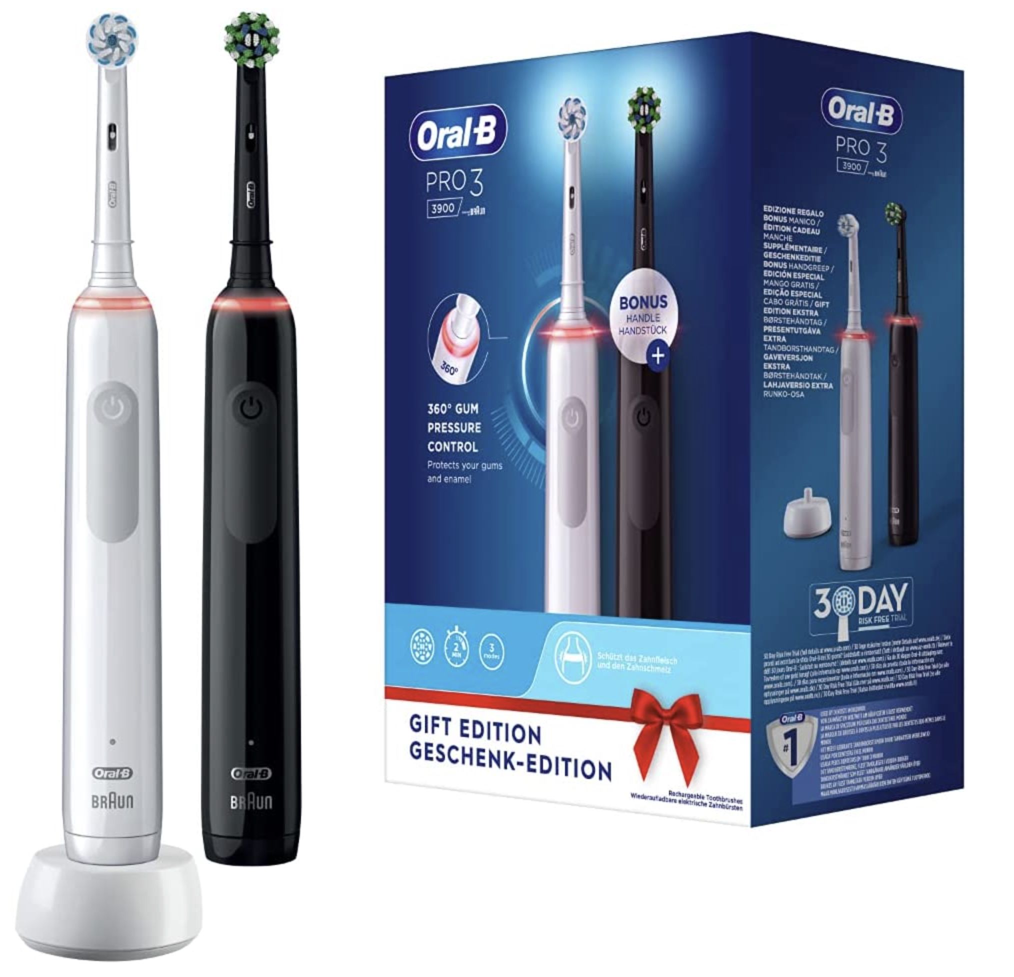 2er Set Oral B Pro 3 3900 Cross Action elektische Zahnbüste für 59,99€ (statt 70€)