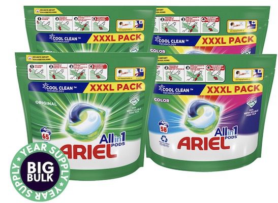 212x Ariel All In 1 Pods   Original und Color für 55,90€ (statt 80€)