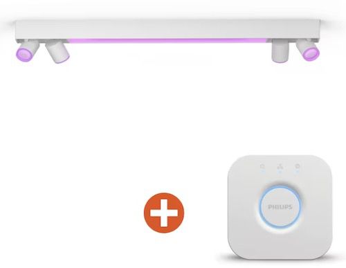 Philips Hue Centris 4er Deckenspot mit BT + Bridge für 314,89€ (statt 376€)