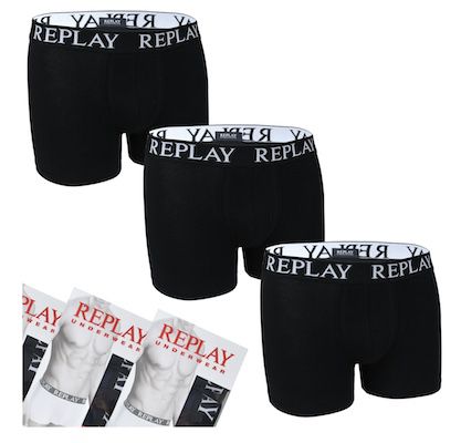 12er Pack REPLAY Boxer Herren Boxer 37,99€ (statt 53€) Nur 3,16€ pro Boxer