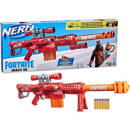Nerf Fortnite Heavy SR Blaster mit 6 Darts für 28,49€ (statt 45€)