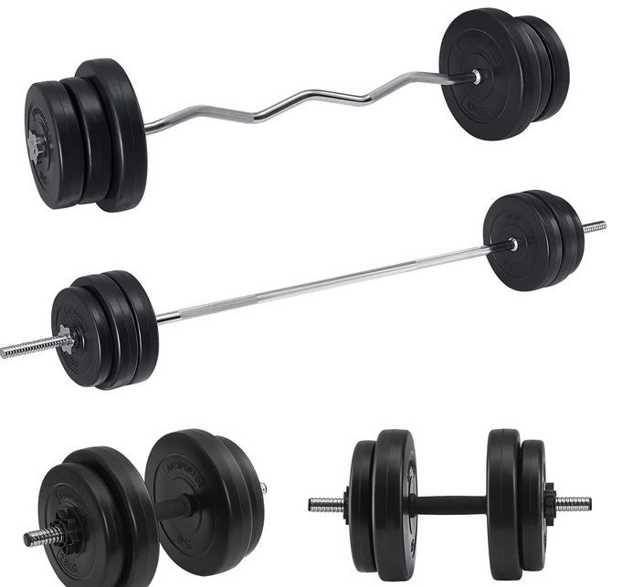 Artsport Hantelset 60kg Set Kurz  u. Langhantel für 119,95€ (statt 139€)