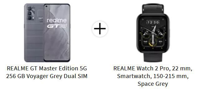 REALME GT Master Edition 5G 256GB + REALME Watch 2 Pro für 299€ (statt 407€)