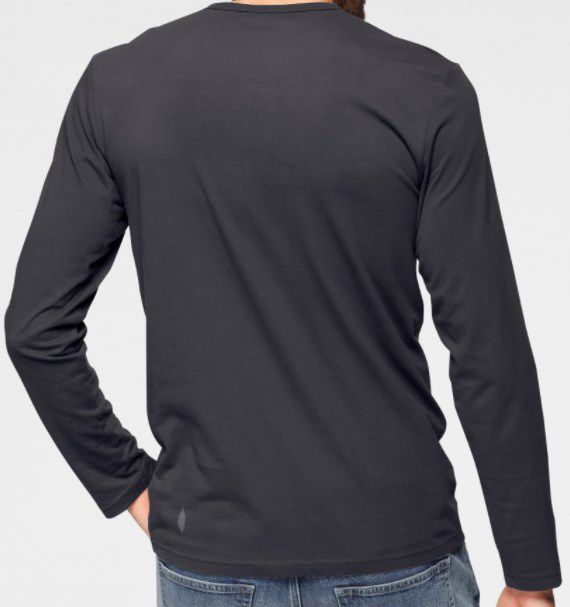Tom Tailor Langarmshirt mit Logofrontprint in Grau ab 14,39€ (statt 21€)