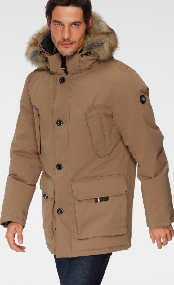 Tom Tailor Parka mit Fellimitat Kapuze in Hellbeige ab 119,99€ (statt 150€)