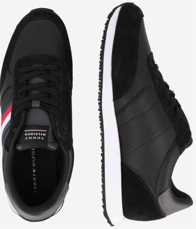 Tommy Hilfiger Herren Sneaker Runner Lo Leather Mix in Navy ab 79,92€ (statt 90€)