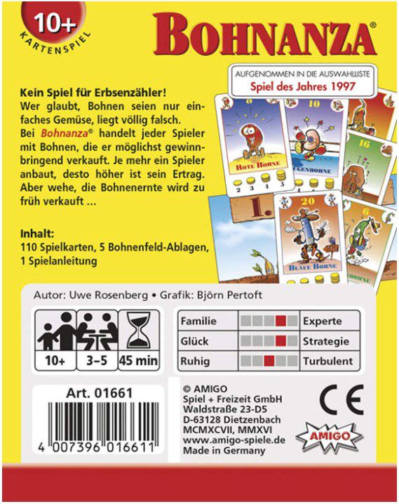 Freizeit Spiel Amigo 01661 Bohnanza ab 6,99€ (statt 10€)   Prime