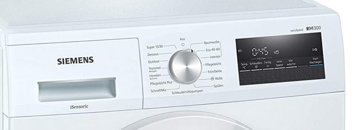 Siemens WM14N177 Waschmaschine mit Nachlegefunktion für 328,95€ (statt 399€)