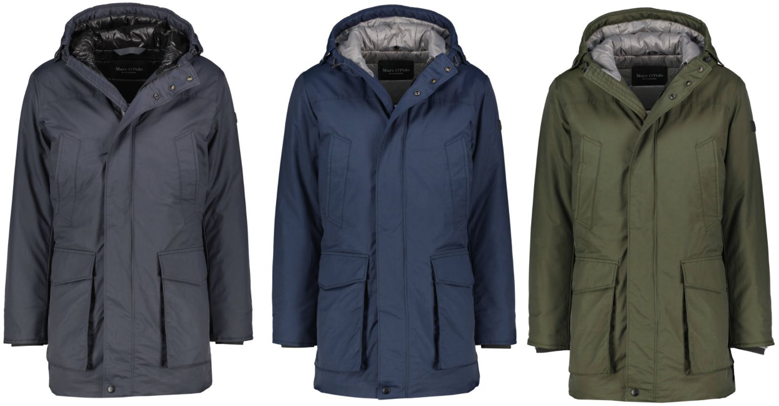 Marc OPolo Herren Parka in Anthrazit, Marine Blau oder Olive Grün für 129,37€ (statt 150€)