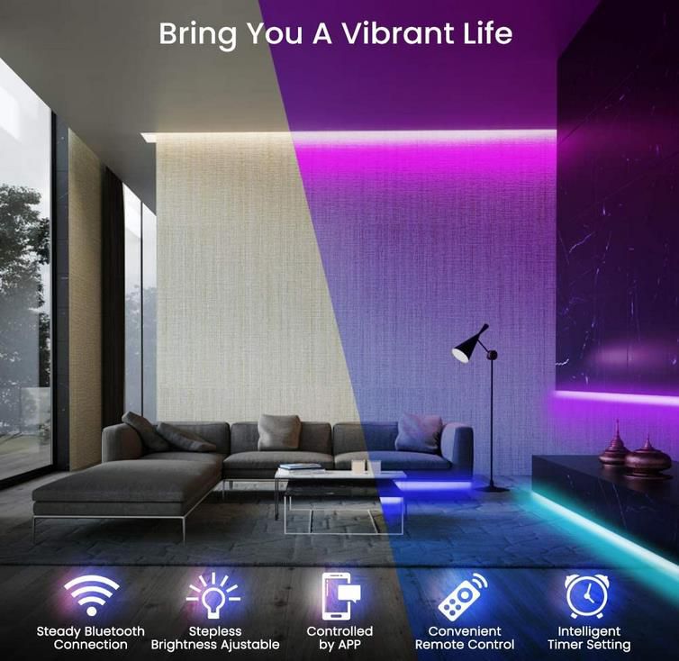 ‎Solmore   10M LED Streifen steuerbar via App oder Fernbedienung für 11,99€ (statt 30€)